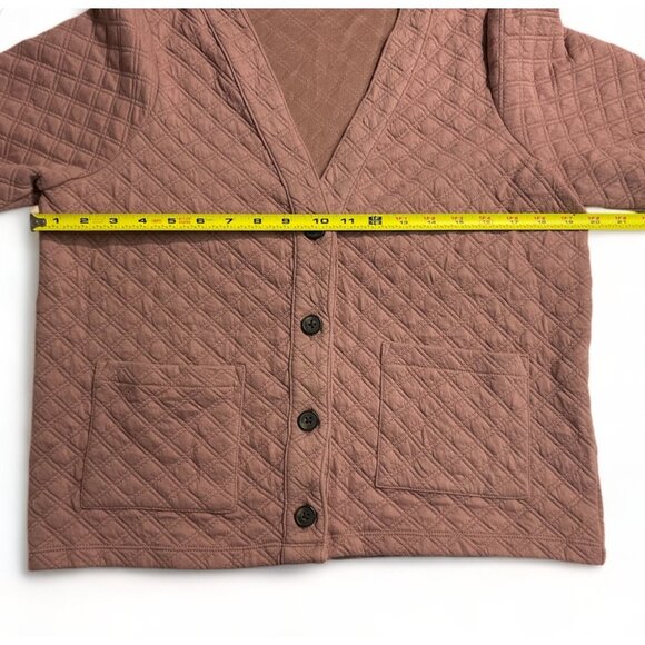 Madewell Womens Quilted Button-Up Cardigan Sweatshirt Small - Picture 14 of 15